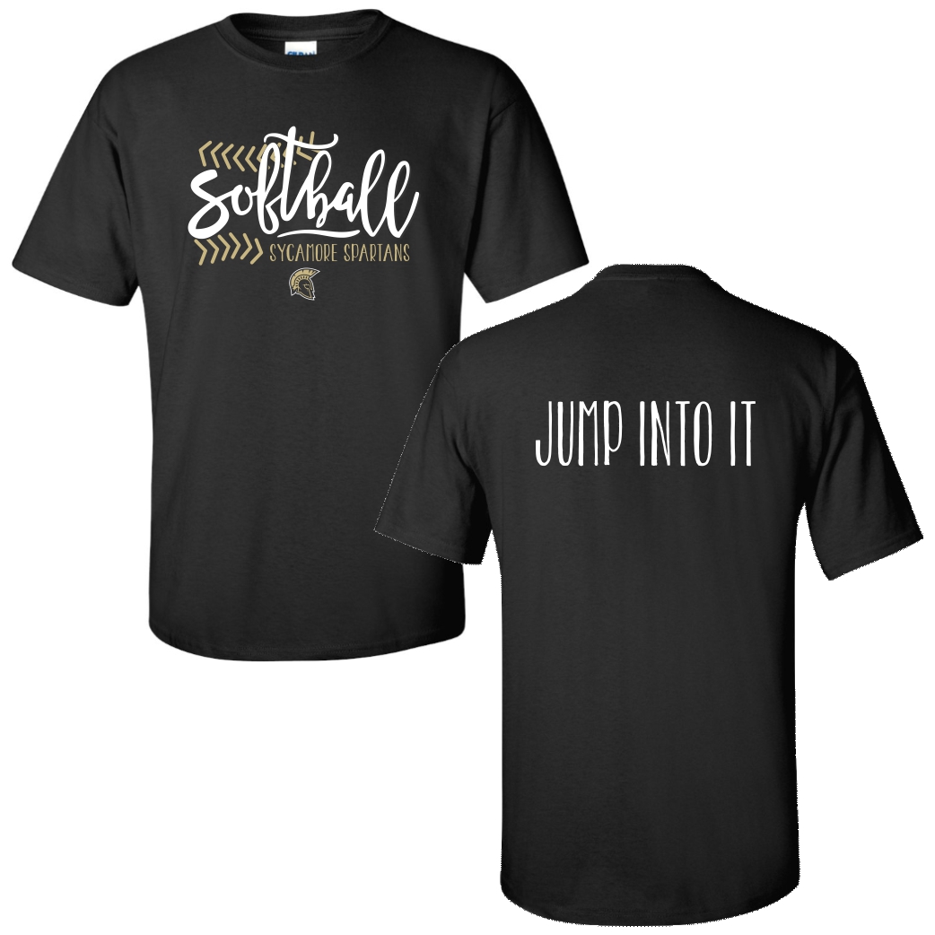 Sycamore Softball Black Short Sleeve T-Shirt