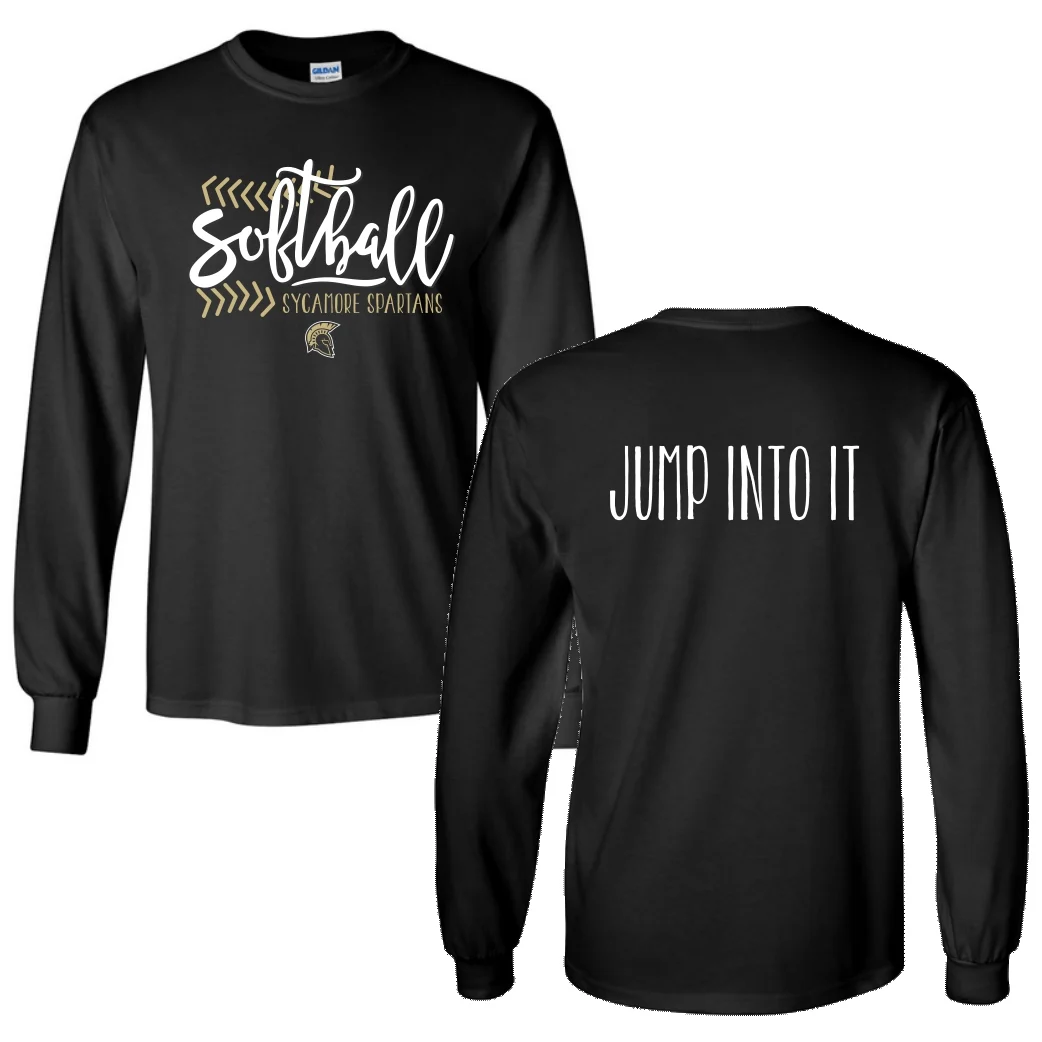 Sycamore Softball Black Long Sleeve Shirt