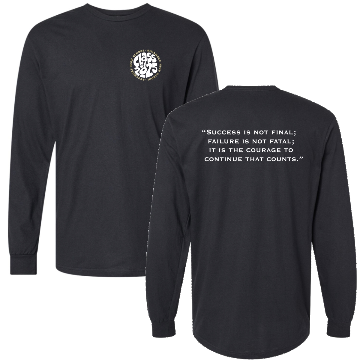 Sycamore Seniors Black Long Sleeve T-Shirt